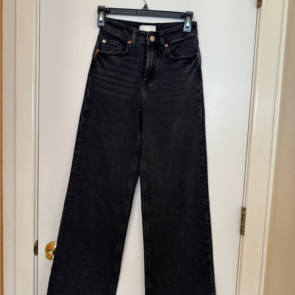 H&M High Rise Wide Leg Jeans